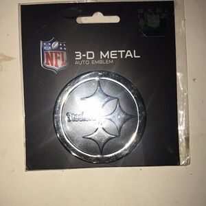 NIP NFL Steelers 3-D Metal Auto Emblem